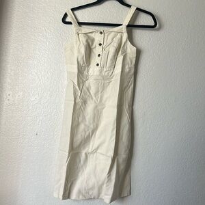 NWOT Small Old Navy Mini Dress White Linen Button Down